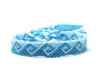 Boho Embroidery String Greek Tide Wave Woven Friendship Bracciale Donna Uomo Blu chiaro Blu scuro Nero Bianco Beach Surf Jewelry1241B