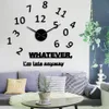 Reloj Habitación Sala de estar Regalos de pared Reloj de pared inspirador Arte de todos modos Números de pared Cita Grande Soy lo que sea Diy Procrastinadores Tarde xVN4745919