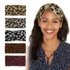 Fashion Warm Winter Bezel Thick Bobo Headband For Women Grils Hair Accessories Knitted Leopard print Headwrap Hairhooop Headwear