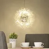 Lampadario di tarassaco Perline di cristallo Lampade a sospensione Illuminazione LED Appeso Rotondo Moderno 8 9 12 16 luci per Sala da pranzo Soggiorno