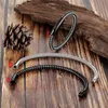 Bracelets en cuir véritable pour hommes et femmes, avec câble en acier inoxydable, fermoirs C, 249z