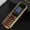 Téléphone portable de luxe senior doré débloqué K6 Cadran Bluetooth Corps en métal Double carte SIM Signature 8800 Design classique Mp3 Téléphone mobile