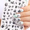 Stickers & Decals 1pcs 3D Super Thin Nail Tips Art Adhesive Manicure Decoration Panda Bamboo Wraps F146