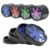 Snow Grinder 63mm 2,5 pollici 4 strati Metal Grinders Herb Spice Crusher 7 colori all'ingrosso HHE1478