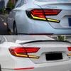 Honda Accord 2018 2019 2020 2021 Taillight 후면 안개 램프 브레이크 라이트 역 동적 신호 1 쌍 자동차 스타일 테일 라이트