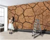 3d Modern Wallpaper 3d Wallpaper Walls Dry Cracked Red Land Premium Atmospheric Interior Decoration Wallpaper