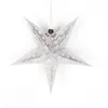 Décorations de Noël 3D Étoile brillante Stéréo Laser Lanterne en papier Pentagramme Lampe 30cm 45cm 60cm Ornements d'arbre suspendus Scène Decorati259F