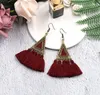 New Bohemian Colorful Tassel Earrings Boho Ethnic Long Fringed Earring For Women Drop Ear Rings Charm Jewelry Wholesale Epacket free
