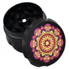 SharpStone drum type 55mm zinc alloy color printing pattern smoke Grinder four - layer flat Grinder