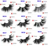 25mm lashes 3D Mink False Eyelashes Dramatic Long Thick Cross Lashes 100% Real Mink Eyelashes Handmade 20 Styles Eye Makeup Maquiagem DHL