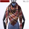 Écharpe à carreaux hiver femmes cachemire châle poncho triangle écharpes capes de luxe marque dames foulards femmes shaws tartan309R