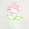 Rose Sign Romantic Night Bar Hem Sovrum Belysning Väggdekoration Neon Light 12 V Super Brigh