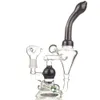 Bong d'acqua in vetro spesso Narghilè bong in vetro con bicchiere Funzione riciclatore Tubi da fumo dab rig con giunto da 14 mm