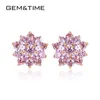 pink gem earrings