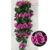 Duvar Asılı Çiçekler Menekşe Sahte Çiçek Düğün Yapay Yapay Yaprak Garland Asma Bitkiler Ev Decor1