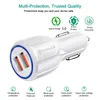 QC 30 Fast Car Charger Dual USB Port 31A Fast Charging 5V 9V 12V Qualcomm Adaptive Quick Charge Phone Adapter for Samsung S8 Iph9715305