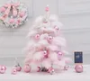 Christmas Tree Gradually Pink Household Feather Girl Heart Birthday Gift Handmade Festival Decorations Xmas Ornament DHL Free Shipping