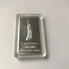 Americano estátua 1 OZ prata 10 pcs Não Magnetic banhado lingote badge cabeça da águia 50 mm x 28 mm decoração colecionáveis ​​bares