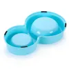 Ze Stali Nierdzewnej Pet Dog Bowls Double Puppy Cats Jedzenia Podajnik Pojemnik Picia Miska Antypoślizgowa Pet Feeding Dish Y200922