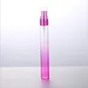 10ml Rainbow Gradient Spray Butelki Rury Perfumy Atomizer Refillable Makeup Travel Szkło Opryskiwacz Perfumy Pojemniki na butelki do kosmetyków