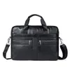 Time-beperkte merkbedrijfsmensen aktetassen 100% echte lederen handtassen koe grote messenger bags laptop met handle1