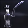 8 polegadas mobius beaker bong espesso água bongs bongs heady petróleo de petróleo dupla matriz estéreo PERC com tigela de 14mm e tubulação de queimador de óleo de vidro