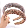 Temperament Padded Cotton Striped Headband 2020 New Winter Plaid Thick Headbands Sponge Headband Wedding Hair Accessories Turban