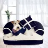 Varma kennlar Small Dog Bed Luxury Pet Soffa Pennor med kudde löstagbar tvätt mjuk fleece katthus304g