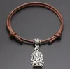 20pcs/lot Lucky Ganesha Buddha Elephant Charms Bracelet For Women Children Red Leather String Adjustable Bracelet DIY