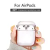 Transparente fone de carregamento sem fio Capa Bolsa para Apple AirPods 1 2 Pro casos difíceis PC Box Bluetooth Headset Limpar protecção