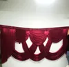 10ft wid Burgogne Color Wedding Curtain Swags Backdrop Party Wedding Decoration Stage Bakgrund Swags Satin Wall Drapes2776311