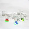 Hookahs Glass Recunhora apanhador de cinzas com recipientes de silicone de 5 ml e prego de quartzo de quartzo de 14 mm para bong de água dab rig