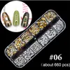 12 Grids Nail Art Decorations Studs 3D Crystal Rhinestones Alloy Drill Nail Sequins Mermaid Beads Tips Nail Decals Manicure Glitter Diamonds