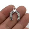 200PCSILOT Tybetański Silver U Lucky Horseshoe Charms Wisiorek Do Tworzenia Biżuterii 24x18mm