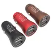 Universal Dual USB Car Charger Portable Auto Power Adapter 5V 2.4A 1A 2 Ports för Samsung Huawei HTC -smartphones