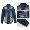 Plus Size longas jaquetas Jeans Casacos Mulheres Ripped Denim Jacket Lady desgastado Vintage Jaquetas Buraco Outwear