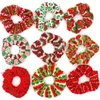 Christmas hair tie Women Girls Xmas Elastic Ring Hair Ties Hair Accessories Ponytail Holder Hairbands Rubber Band Scrunchies