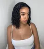 Deep Wave Wig Human Hair Pruiken Curly Short Bob Braziliaan voor zwarte vrouwen HD Full Frontal Water Wave Nat en Gavy Lace Front WIG1400922