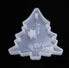 Cristal Époxy Moule DIY Résine Silicone Moule Listé Arbre De Noël Elk Pendentif À La Main DIY Artisanat Bijoux Xmas Home Party Décoration TD592