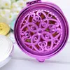 Vintage Hand Mirrors Pocket Mirror Mini Compact Mirrors Girl Double-Side Folded Hollow Out Makeup Mirror Radom Colors HHB1713