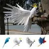 Garden Ornament Artificial Bird Parrot figur Hemmakontor dekorera skrivdekor