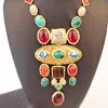 Chokers Baroque Multi Geometric Stone Statement Necklaces For Women Bohemia Jewelry Colorful Crystal Chunky Necklace Female Bijoux 2022