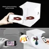 Mini shooting Light Boom 20cm Folding Portable Light Photo Studio Shooting Tent Box Kit with 6 Colors Backdrops 1pcs LED Panel