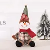 Julgransdekorationer Tecknad Doll Snowflake Plaid Doll Julgransdekorationer Barnens semestergåvor Partihandel Europa och Amerika