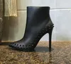 Novo estilo elegante senhora botas curtas, botas diversidade design sexy lady banquete de casamento rebite + caixa