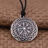 Min form modesymbol för norrniga runic norska runor vegvisir hänge halsband kompass med kedja för kvinnor män viking smycken6716871