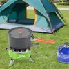 BRS 7000W Campingugnar Split Portable Fällbar Utomhus Picnic BBQ Gasugn Fem Brännare Stor Power Campingutrustning BRS-75