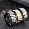 Stainless steel incision ring Black Gold Cutting Wedding Rings Fashion Bands for Men Womens fashion jewelry will and sandy new