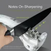 Sharpener 2in1 Kitchen Knife Accessories 3Stage Stainless Steel Knife Sharpener Helps Repair Restore and Polish Cooking Knife B2364164