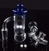 4mm thick Clear Bottom 10mm 14mm 18mm Quartz Banger & Glass UFO Colored Carb Cap & Glowing Terp Pearl Quartz Nail For oil rigs Bong